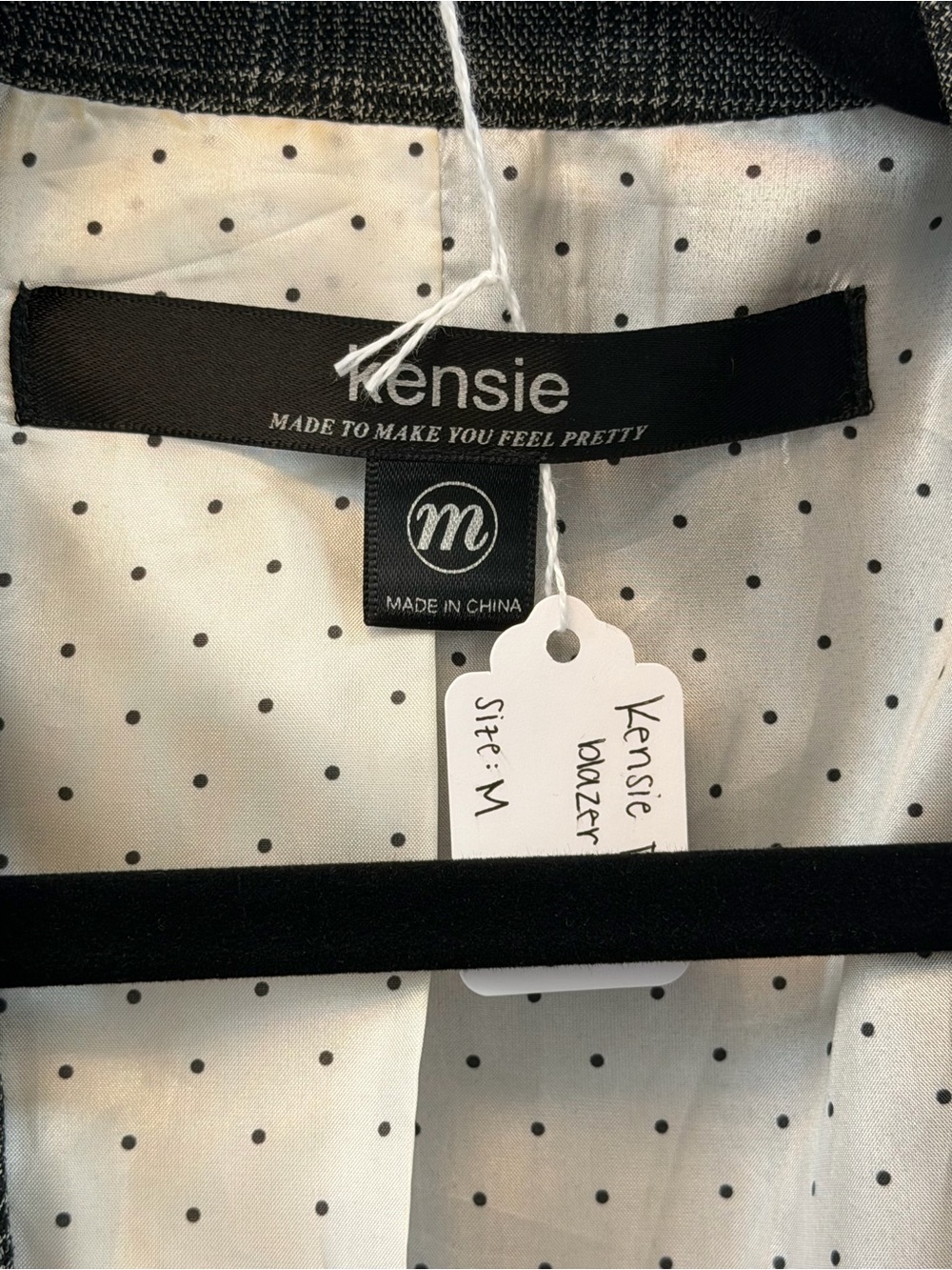 Kensie Gray Plaid Tailored Blazer Jacket - Picture 3 of 7